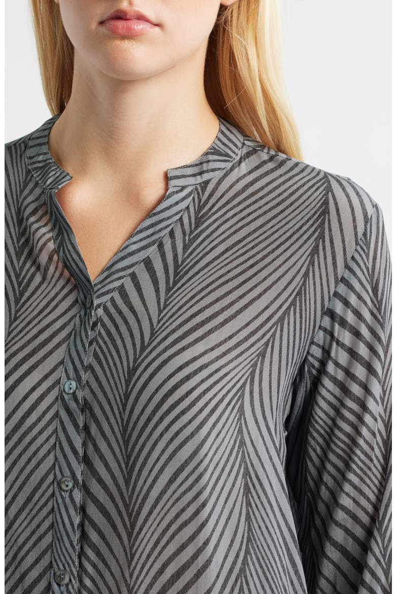 Abstract Print Button-Up Shirt, Alternate, color, DARK GREY MULTI