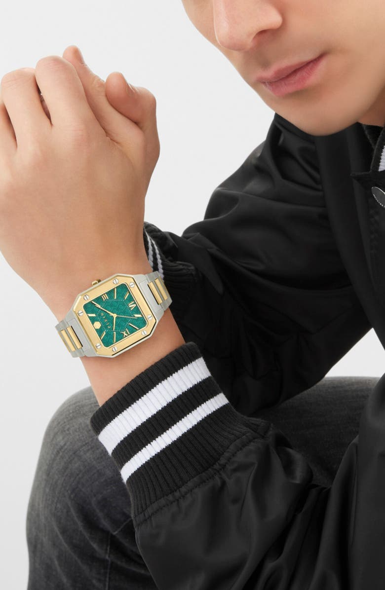 PHILIPP PLEIN Edge Two-Tone Bracelet Watch, 42mm, Alternate, color, Two Tone