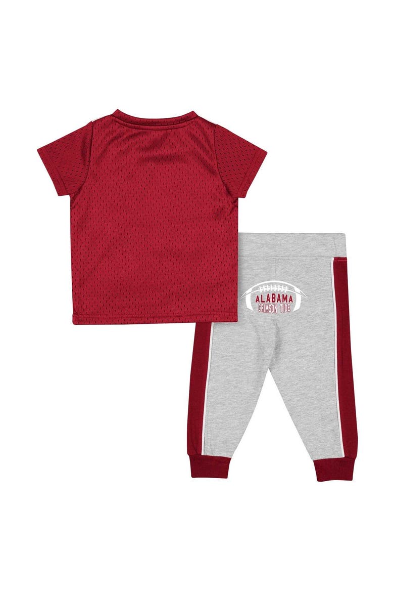 Infant Colosseum Crimson/Heather Gray Alabama Crimson Tide Ka-Boot-It Jersey & Pants Set, Alternate, color, Crimson