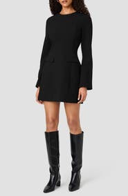 French Connection Azra Long Sleeve Twill Minidress