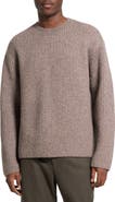Theory Oversize Ribbed Wool & Cotton Crewneck Sweater