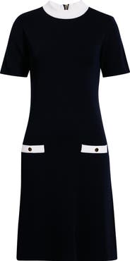 Eliza J Mock Neck Short Sleeve Sweater Dress