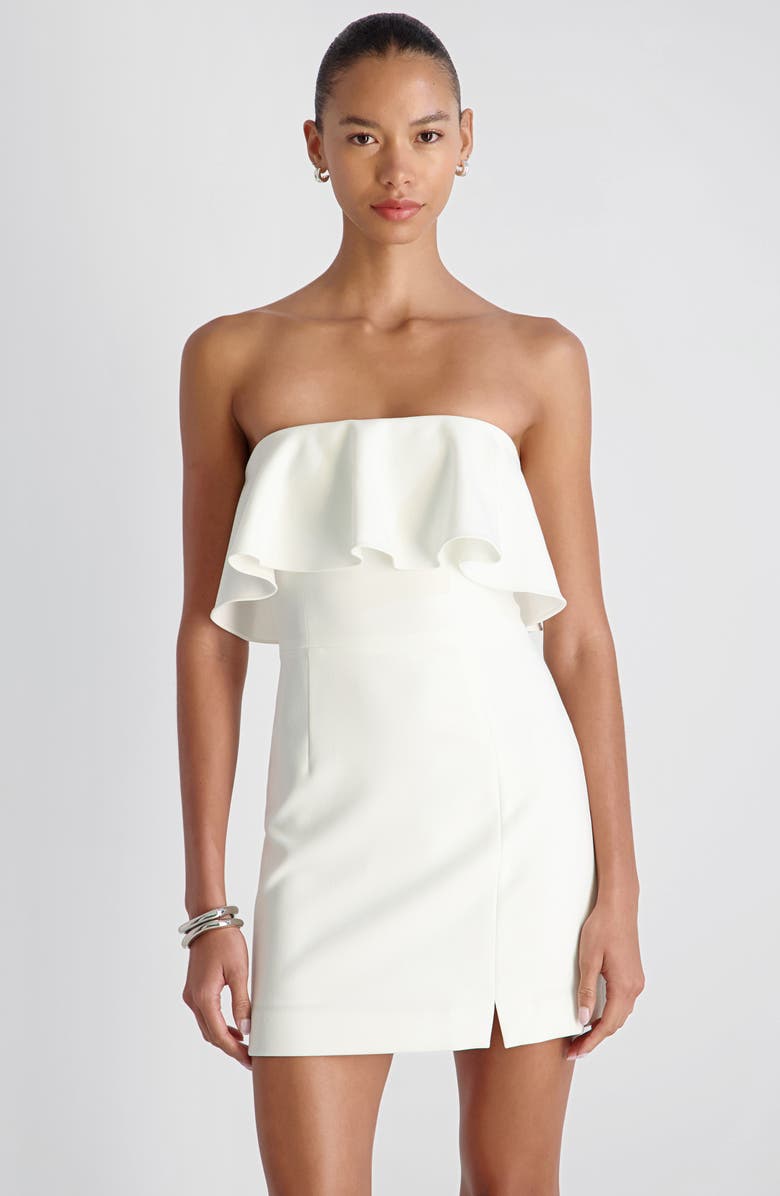 French Connection Whisper Frill Strapless Minidress, Alternate, color, 