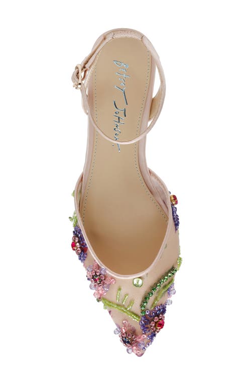 BETSEY JOHNSON BETSEY JOHNSON GARBO POINTED TOE ANKLE STRAP FLAT