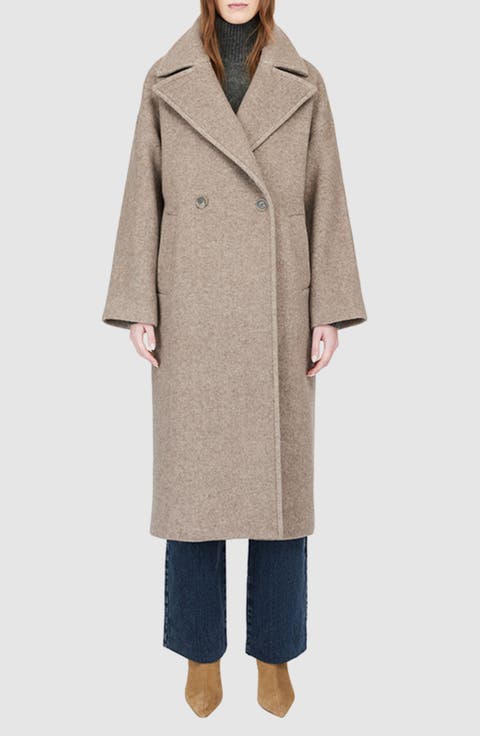 Isabella Wool & Alpaca Blend A-Line Coat