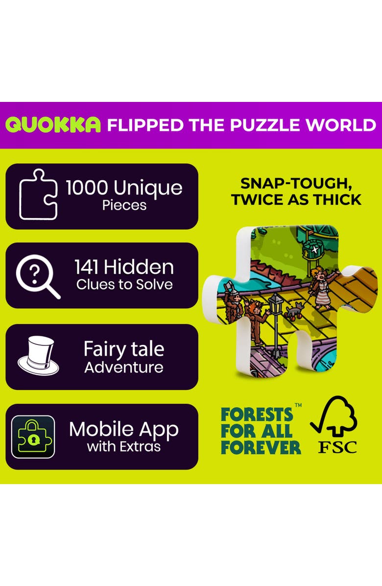 Quokka 1000 Piece Jigsaw Puzzle for Adults - Alice in Wonderland, Red Riding Hood & Emerald Kingdom, Alternate, color, Oz