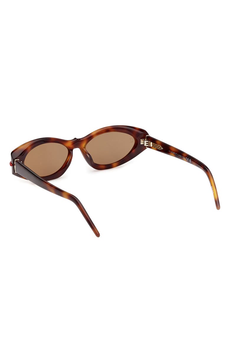 Christian Louboutin 55mm Cat Eye Sunglasses, Alternate, color, Classic Havana / Gold / Zeiss