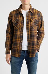 DARK SEAS Tanglewood Plaid Flannel Button-Up Shirt
