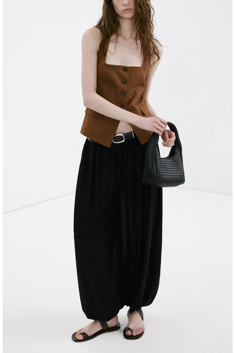 Linen Suit Waistcoat, Alternate, color, BROWN