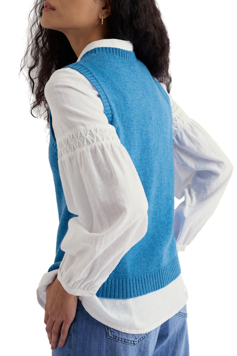 East View Merino Wool Blend Sweater Vest, Alternate, color, KNIT MELANGE SAIL
