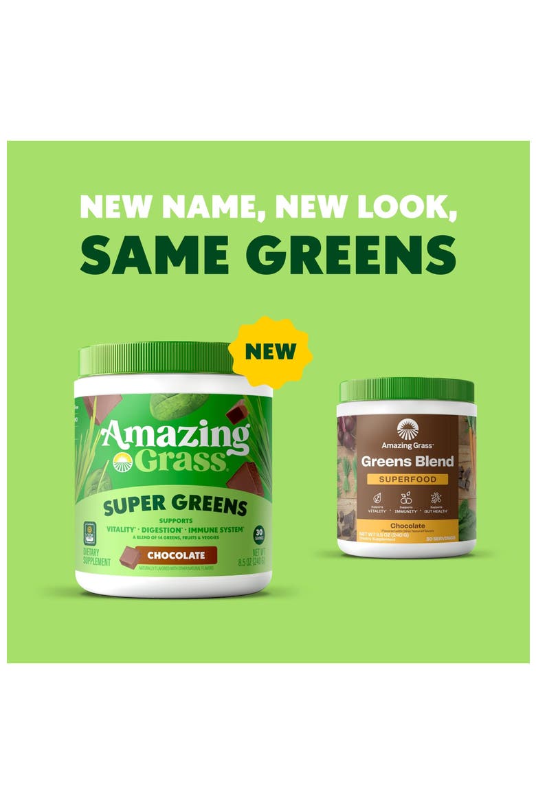 Super Greens Powder, Chocolate, 30 Servings, Alternate, color, None