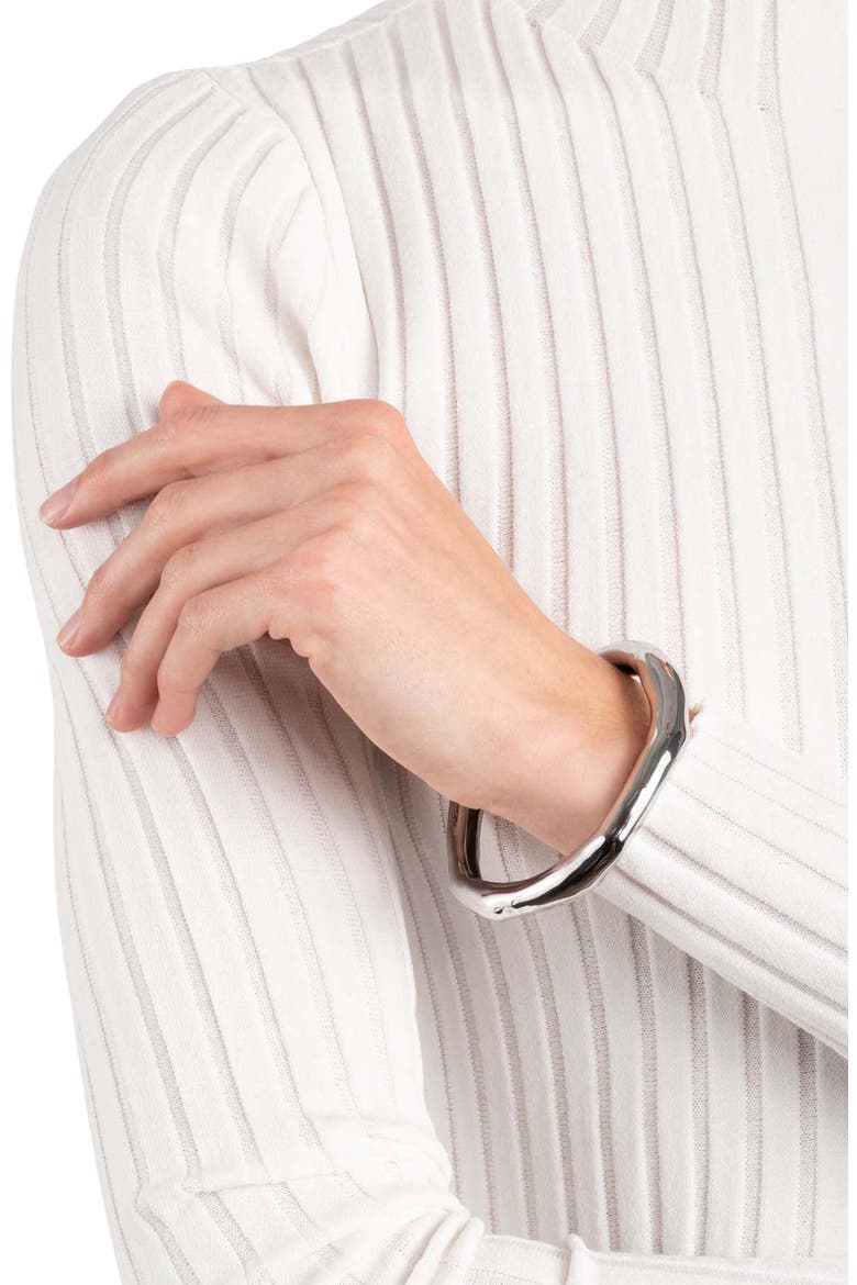 Molten Bangle Bracelet, Alternate, color, SILVER