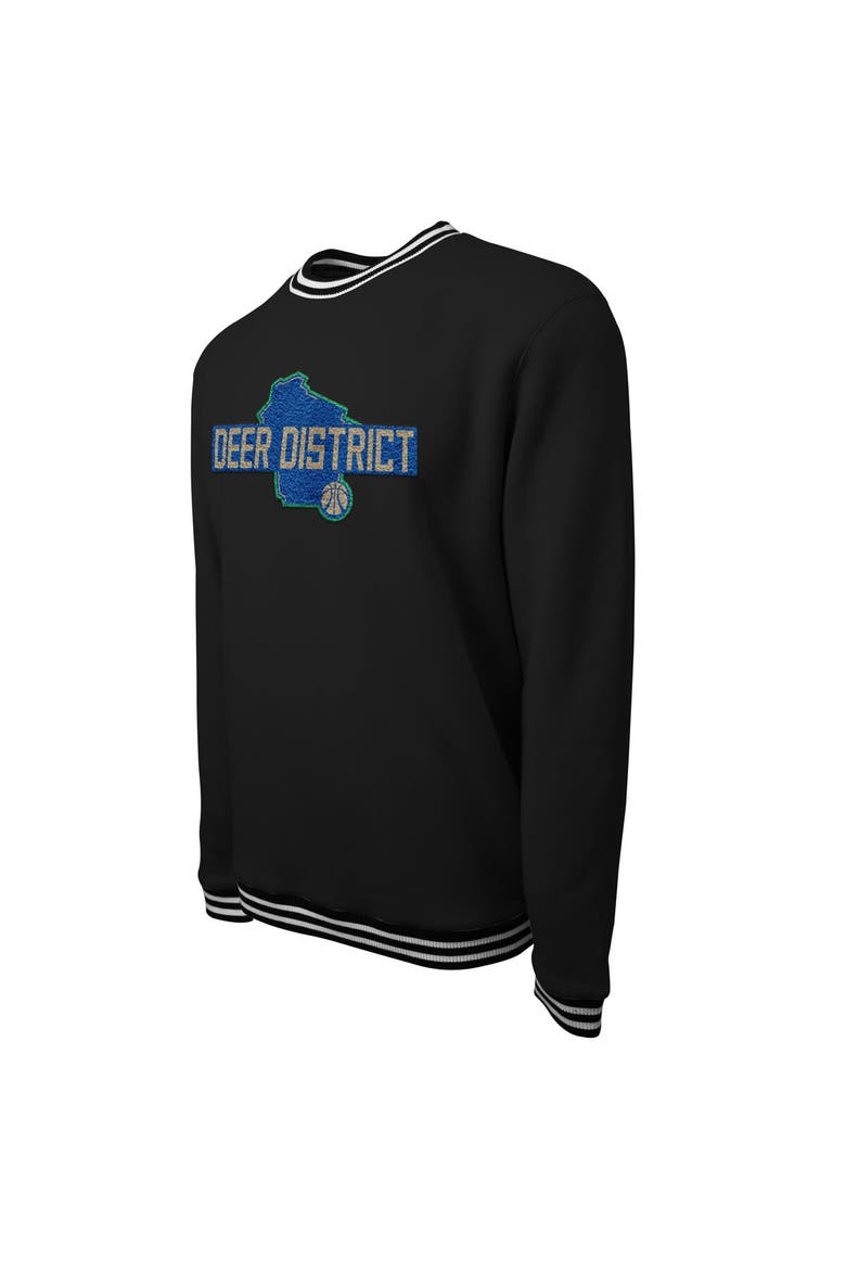 Unisex Stadium Essentials Black Milwaukee Bucks 2023/24 City Edition Club Level Pullover Sweatshirt, Alternate, color, Black