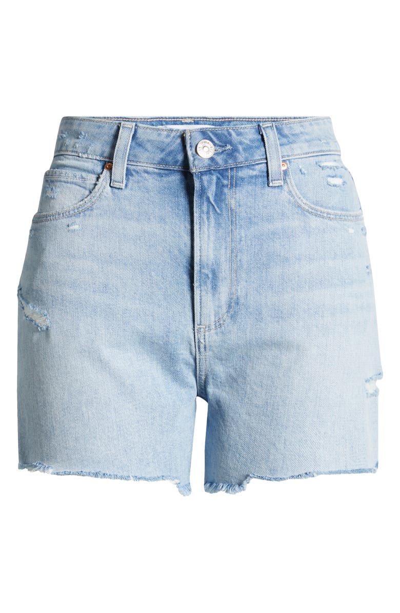 PAIGE Dani High Waist Distressed Denim Shorts, Alternate, color, Real Gone Distressed