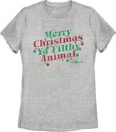 Home Alone Women's Home Alone Distressed Merry Christmas Ya Filthy Animal Graphic T-Shirt