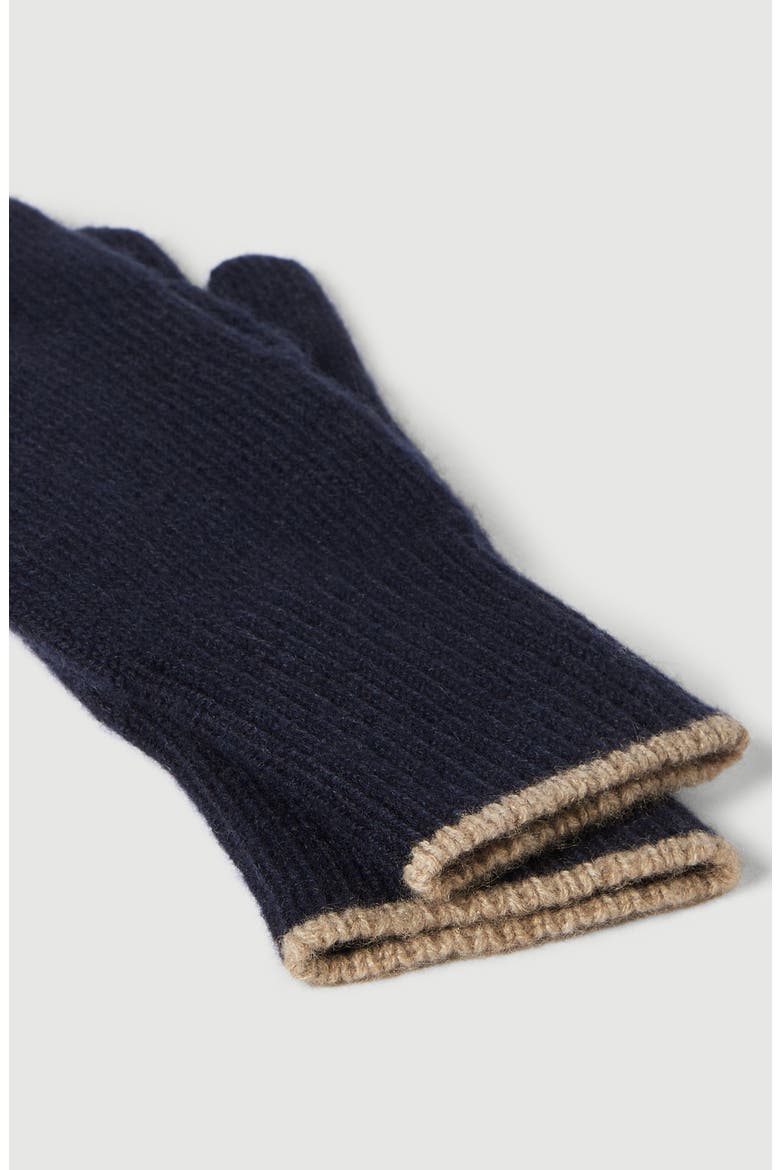 Cashmere knit gloves, Alternate, color, Navy Blue