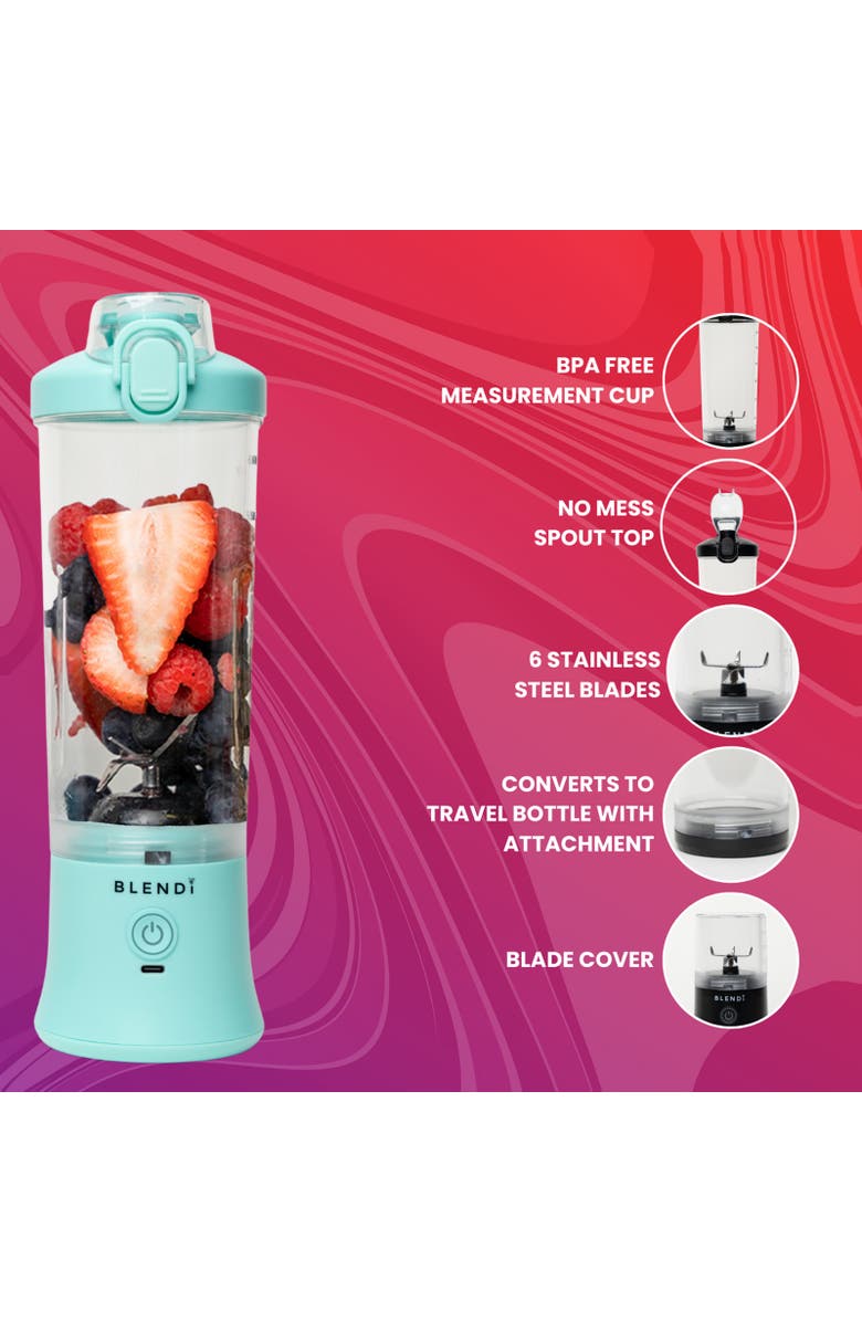 Blendi X 24 oz BPA-Free Rechargable Portable Blender, Alternate, color, Mint