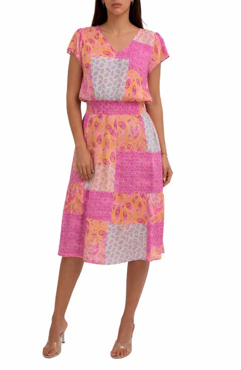 Flutter Sleeve Midi Dress