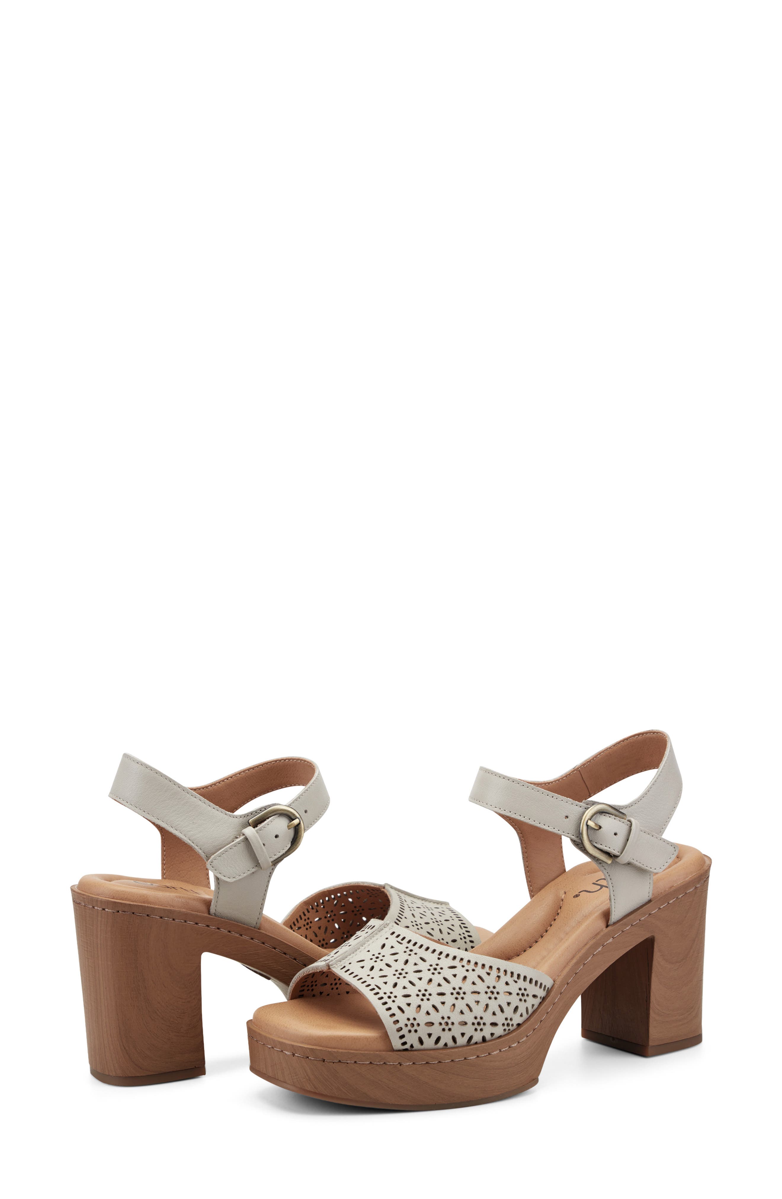 Earth<sup>®</sup> Quinty Ankle Strap Platform Sandal, Alternate, color, Ivory
