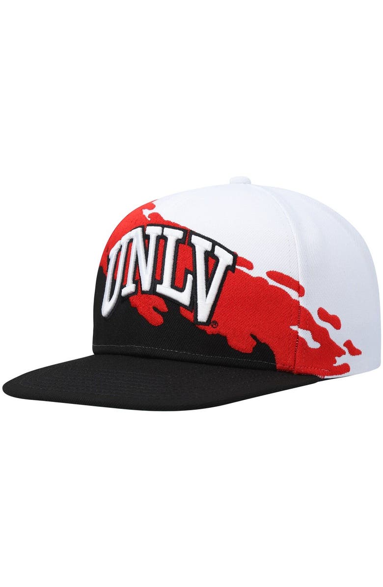 Mitchell & Ness Men's Mitchell & Ness Black/White UNLV Rebels Paintbrush Snapback Hat, Main, color, Black