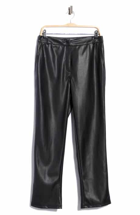 Hardy Straight Leg Faux Leather Trousers