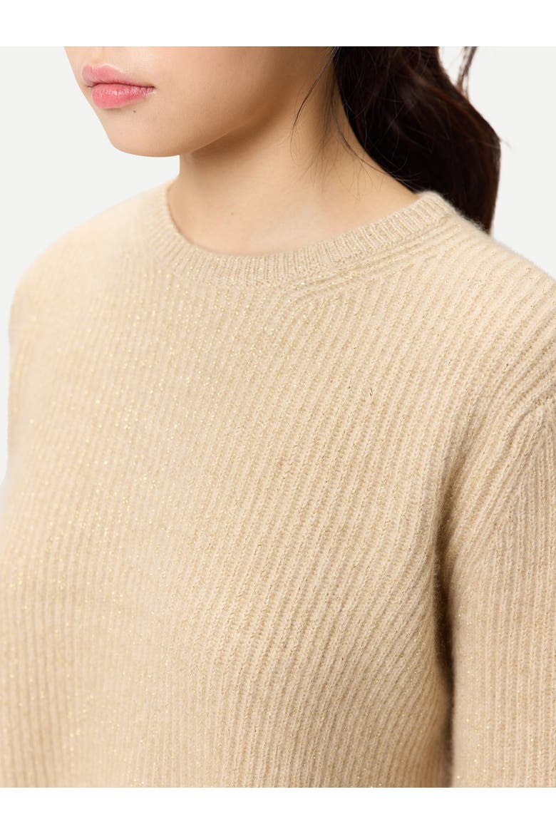 Cashmere Sweater with Detachable Collar, Alternate, color, beige