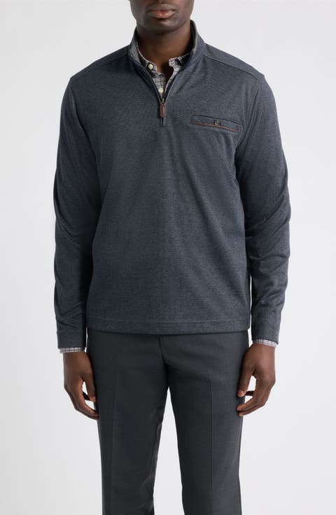 Merritt Piqué Quarter Zip Pullover