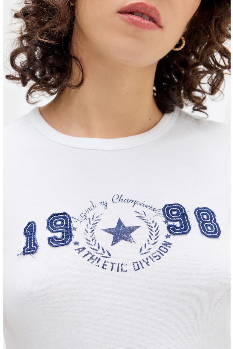 1998 Appliqué Cotton Graphic Baby Tee, Alternate, color, WHITE
