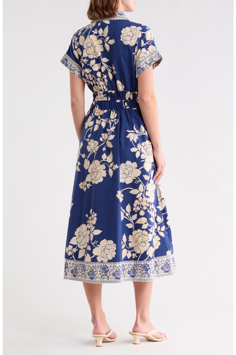 Floral Short Sleeve Cotton Shirtdress, Alternate, color, MAYA FLORAL