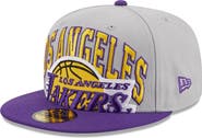 New Era Men's New Era Gray/Purple Los Angeles Lakers Tip-Off Two-Tone 59FIFTY Fitted Hat