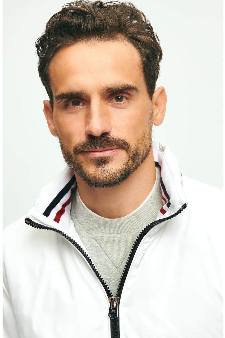 Water Repellent Windbreaker Jacket with Hood, Alternate, color, WHITE