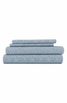 HOMESPUN HOME SPUN Premium Ultra Soft Chambray Style Pattern 4-Piece Bed Sheets Set