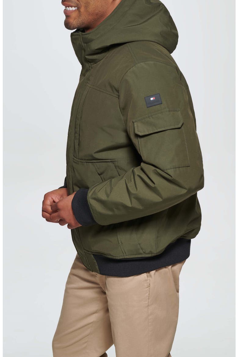 Arctic Hooded Bomber Jacket, Alternate, color, DARK FOREST