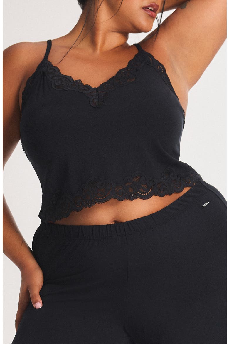 Swirly Girly Pajama Camisole, Alternate, color, BLACK CAVIAR