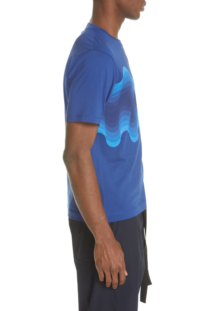 Dries Van Noten Welle Wave Print T-Shirt, Alternate, color, 