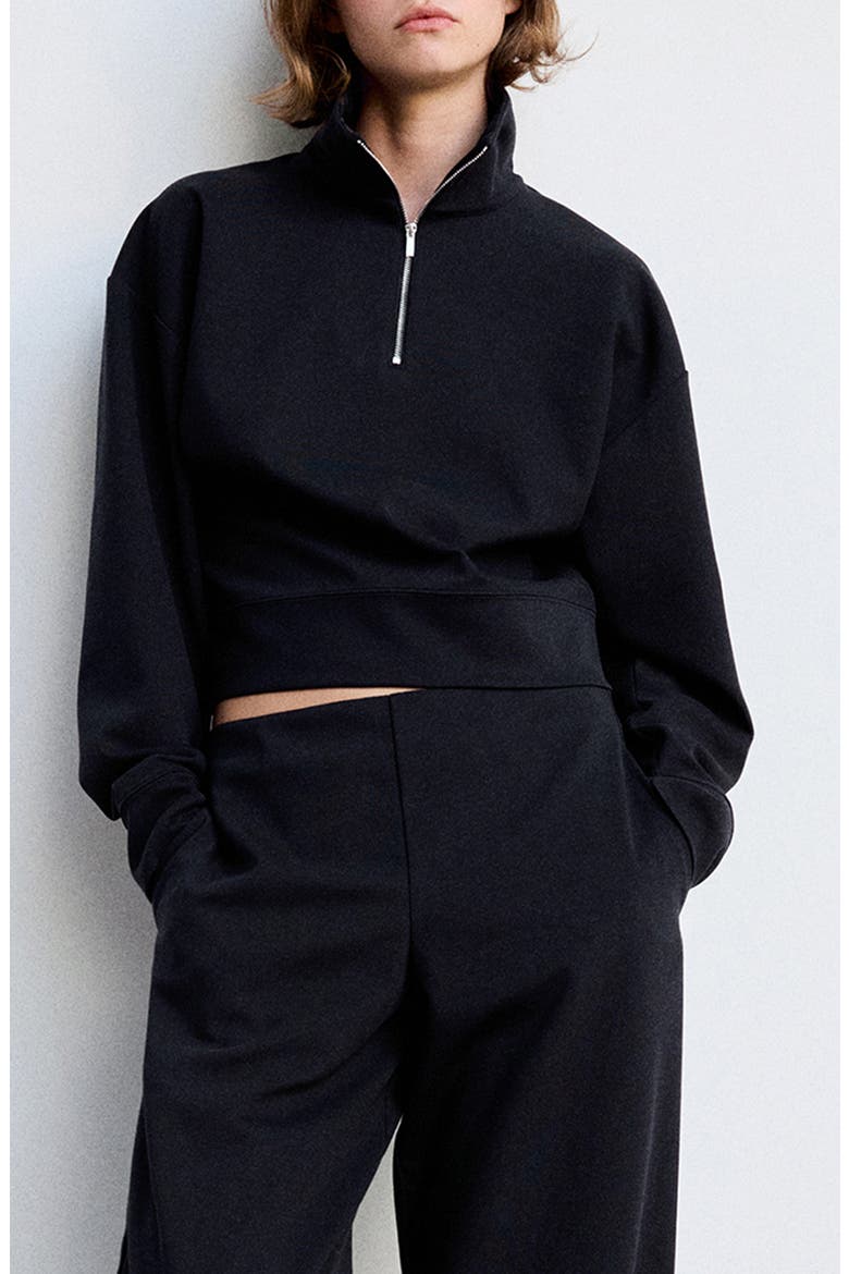 Quarter Zip Turtleneck Sweatshirt, Main, color, NAVY