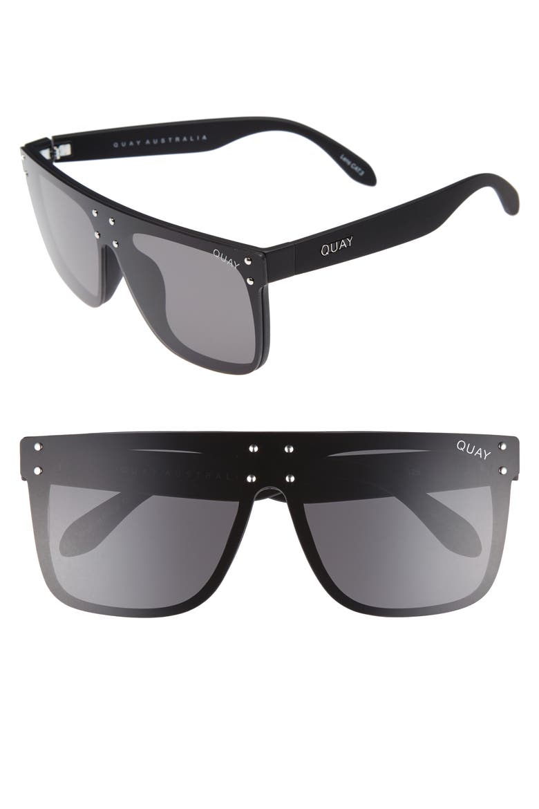 Australia Hidden Hills 59mm Shield Sunglasses, Main, color, BLACK