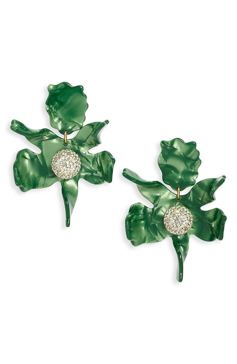 Lele Sadoughi Crystal Lily Drop Earrings, Main, color, 