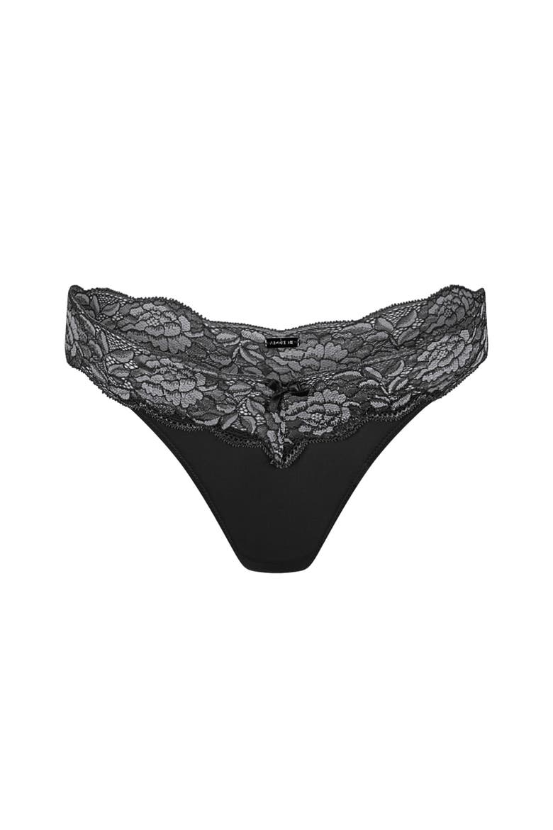 Jaya Thong Panties, Alternate, color, Black