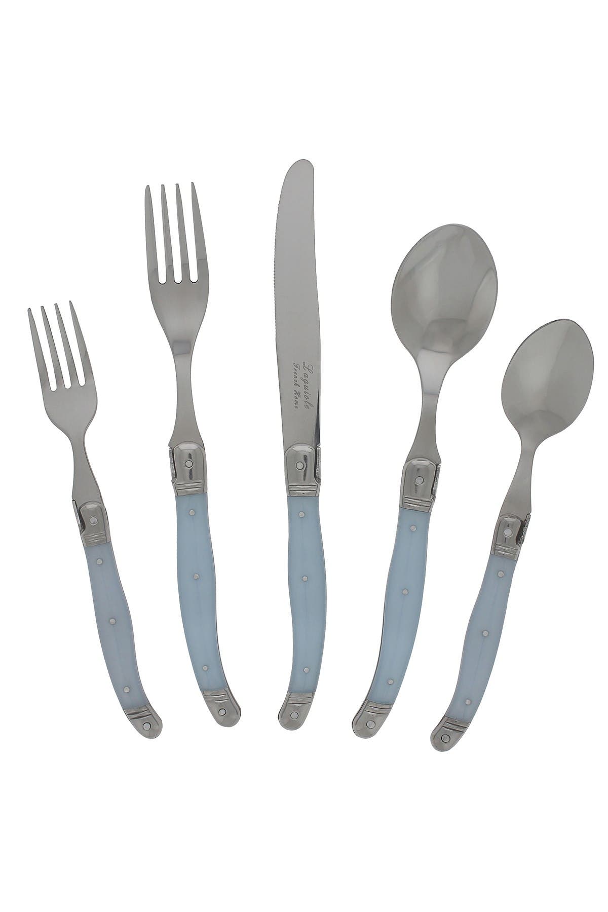 FRENCH HOME 20 Piece Laguiole Ice Blue Flatware Set by French Home