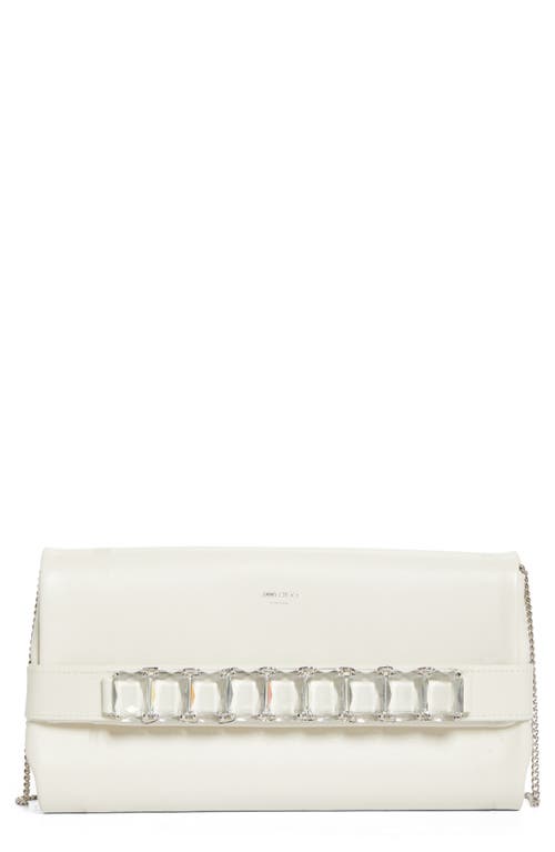 Jimmy Choo Kya Crystal-embellished Leather Clutch Bag