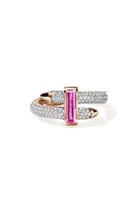 Artisan Series 18k Rose Gold Rubellite & Diamond Spear Coil Ring