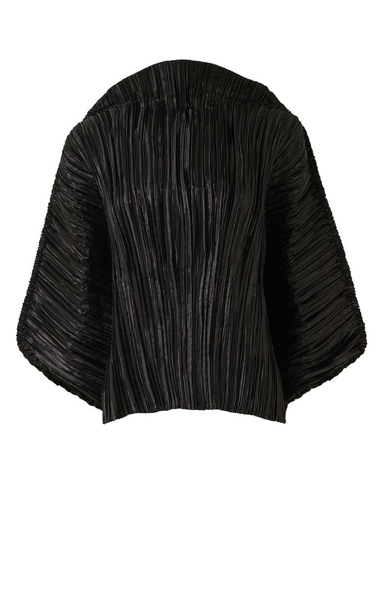 Leem Plisse Batwing Top, Main, color, Black