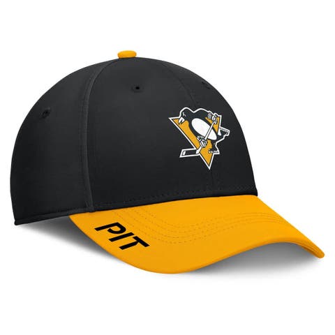 Men's Fanatics Black/Gold Pittsburgh Penguins Authentic Pro Rink Flex Hat