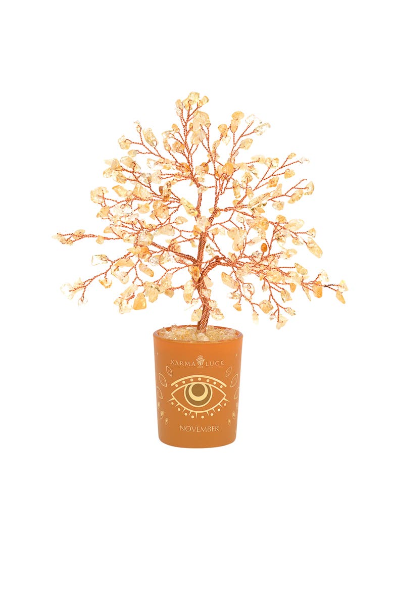 Citrine Feng Shui Crystal Tree November Birthstone Illuminated Path, Main, color, Orange/Yellow