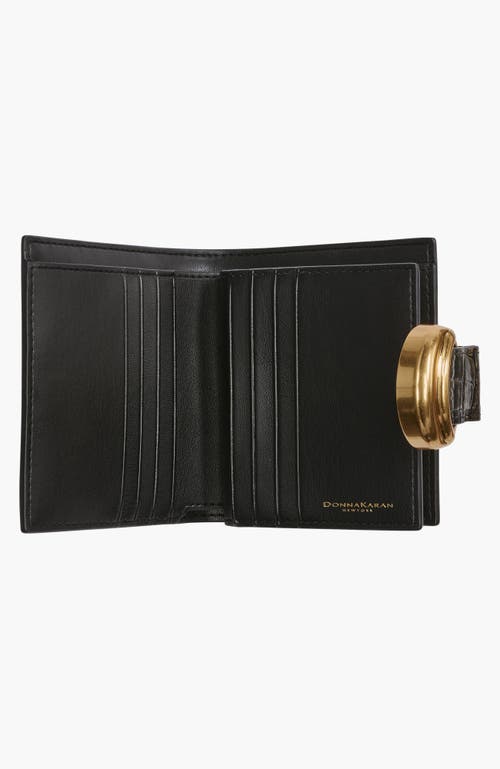 Donna Karan New York Valley Stream Metallic Croco Small Wallet In Multi