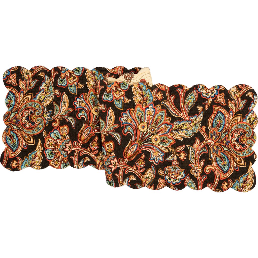 C & F Home C&f Home Dorothy Autumn Brown Cotton Table Runner 14" X 51" In Brown