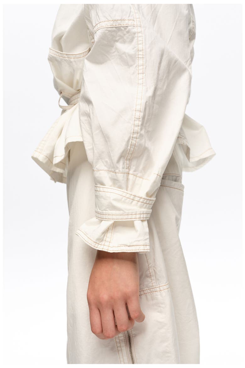 Cotton Oversize Jacket, Alternate, color, OFF WHITE