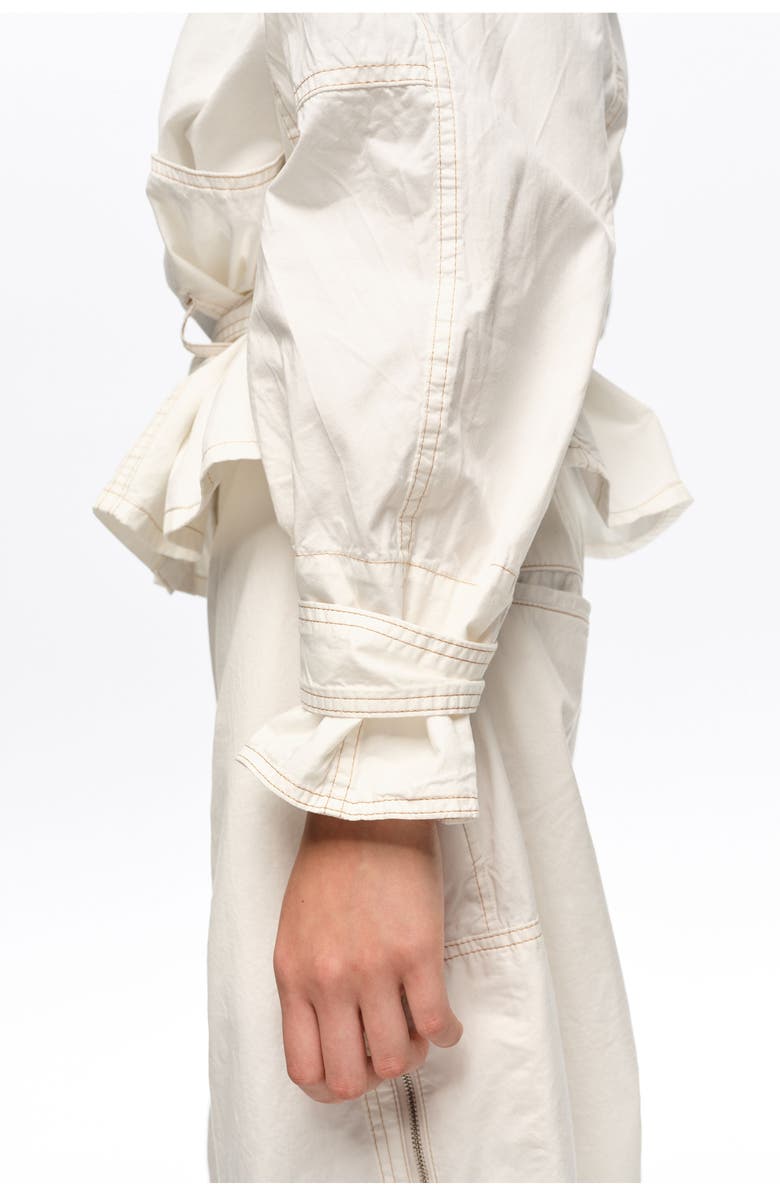 Bimba y Lola Cotton Oversize Jacket, Alternate, color, Off White