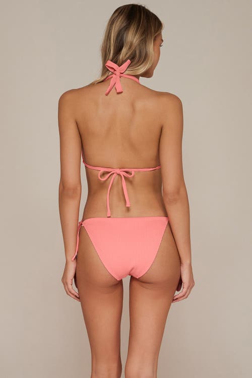 Swim Systems Mckenna Tie Side Bikini Swim Bottoms In Coral Rio Rib